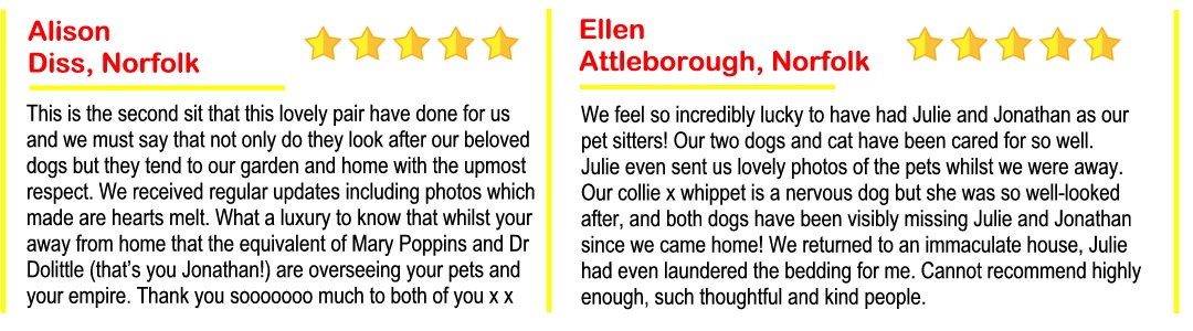 Review Petsitters Norfolk
